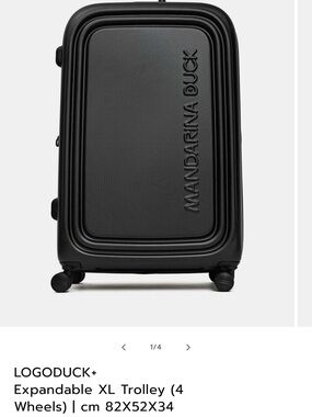 Mango Duck Black Suitcase + Expandable XL Trolley
